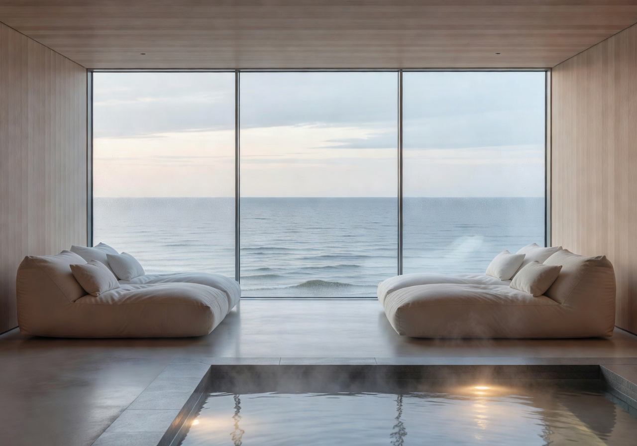 Baltic Sea spa experience with sea view windows