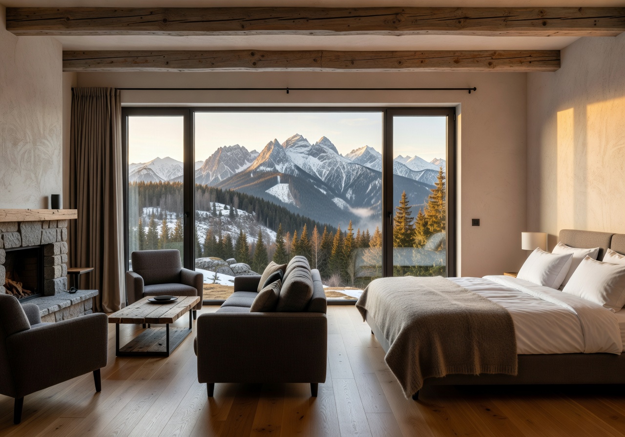 Karpacz mountain hotel suite with alpine view